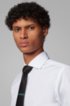 Slim-fit shirt in stretch-cotton poplin, White