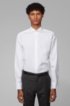 Slim-fit shirt in stretch-cotton poplin, White