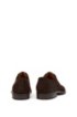 Italian-made Derby shoes in suede with monogrammed sole, Dark Brown