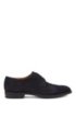 Italian-made Derby shoes in suede with monogrammed sole, Dark Blue