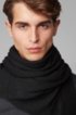 Tonal scarf with a touch of cashmere, Black