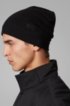 Beanie hat with tonal embroidered logo, Black