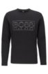 Long-sleeved T-shirt with reflective logo artwork, Black