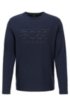 Long-sleeved T-shirt with reflective logo artwork, Dark Blue