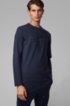 Long-sleeved T-shirt with reflective logo artwork, Dark Blue