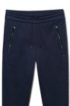 Regular-fit jogging trousers in cotton with zipped hems, Dark Blue