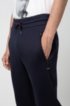 Regular-fit jogging trousers in cotton with zipped hems, Dark Blue