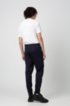 Regular-fit jogging trousers in cotton with zipped hems, Dark Blue