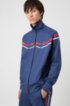 Oversize-fit sweatshirt with retro zigzags in cotton blend, Blue