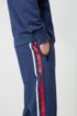 Relaxed-fit jogging trousers with printed side stripes, Blue