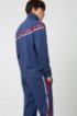 Relaxed-fit jogging trousers with printed side stripes, Blue