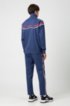 Relaxed-fit jogging trousers with printed side stripes, Blue