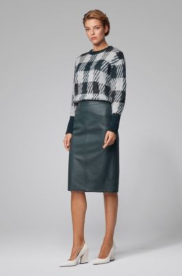 hugo boss leather skirts