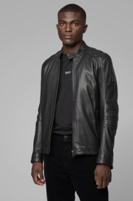 boss leather jacket