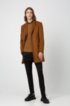 Crew-neck sweater in cotton with racked-stitch structure, Khaki