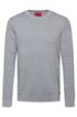 Lightweight cotton sweater with ottoman structure, Grey