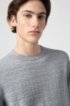 Lightweight cotton sweater with ottoman structure, Grey