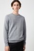 Lightweight cotton sweater with ottoman structure, Grey