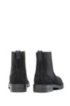 Suede Chelsea boots with lug sole, Black