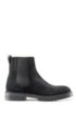 Suede Chelsea boots with lug sole, Black