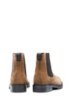 Suede Chelsea boots with lug sole, Brown