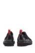 Leather Derby shoes with hiking laces and lug sole, Black