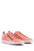 Low-top trainers in nappa leather with side zips, Pink