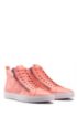 High-top trainers in nappa leather with side zips, Pink