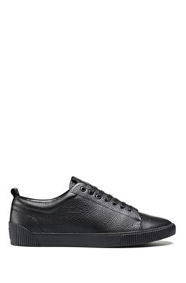 boss black leather trainers