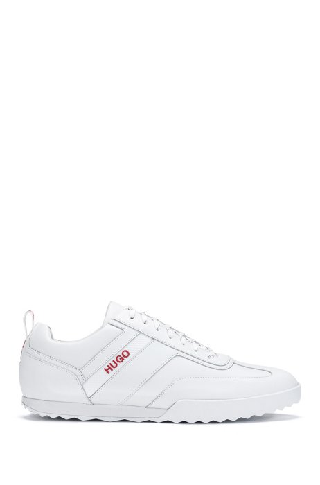Low-top trainers in nappa leather, White