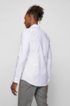 Slim-fit shirt in pinpoint cotton with Fresh Active finish, White