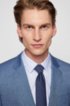 Slim-fit shirt in pinpoint cotton with Fresh Active finish, Light Blue