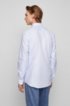 Slim-fit shirt in pinpoint cotton with Fresh Active finish, Light Blue
