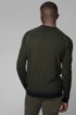 Lightweight sweater in virgin wool with rice-corn structure, Open Green
