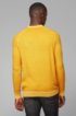 Lightweight sweater in virgin wool with rice-corn structure, Yellow