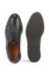 Grained-leather Derby shoes with monogram-embossed soles, Black
