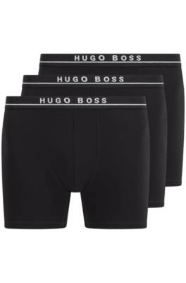 Lot de trois boxers longs en jersey avec taille logo