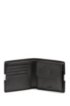 Reverse-logo wallet in rubberised Italian leather, Black