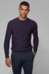 Lightweight sweater in a cotton blend with contrast details, Dark Purple
