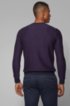 Lightweight sweater in a cotton blend with contrast details, Dark Purple