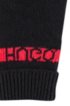 Reverse-logo gloves in knitted jacquard with cashmere, Black