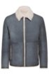 Reversible jacket in lambskin and shearling, Dark Grey