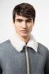 Reversible jacket in lambskin and shearling, Dark Grey