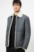 Reversible jacket in lambskin and shearling, Dark Grey