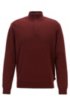 Regular-fit sweater in virgin wool and cotton, Dark Red
