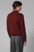 Regular-fit sweater in virgin wool and cotton, Dark Red