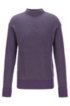 Relaxed-fit sweater with two-tone rib structure, Dark Purple