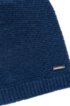 Knitted beanie in pure cashmere with signature hardware, Dark Blue