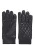 Nappa-leather gloves with lightly waxed finish, Black