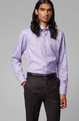camisa lila hombre